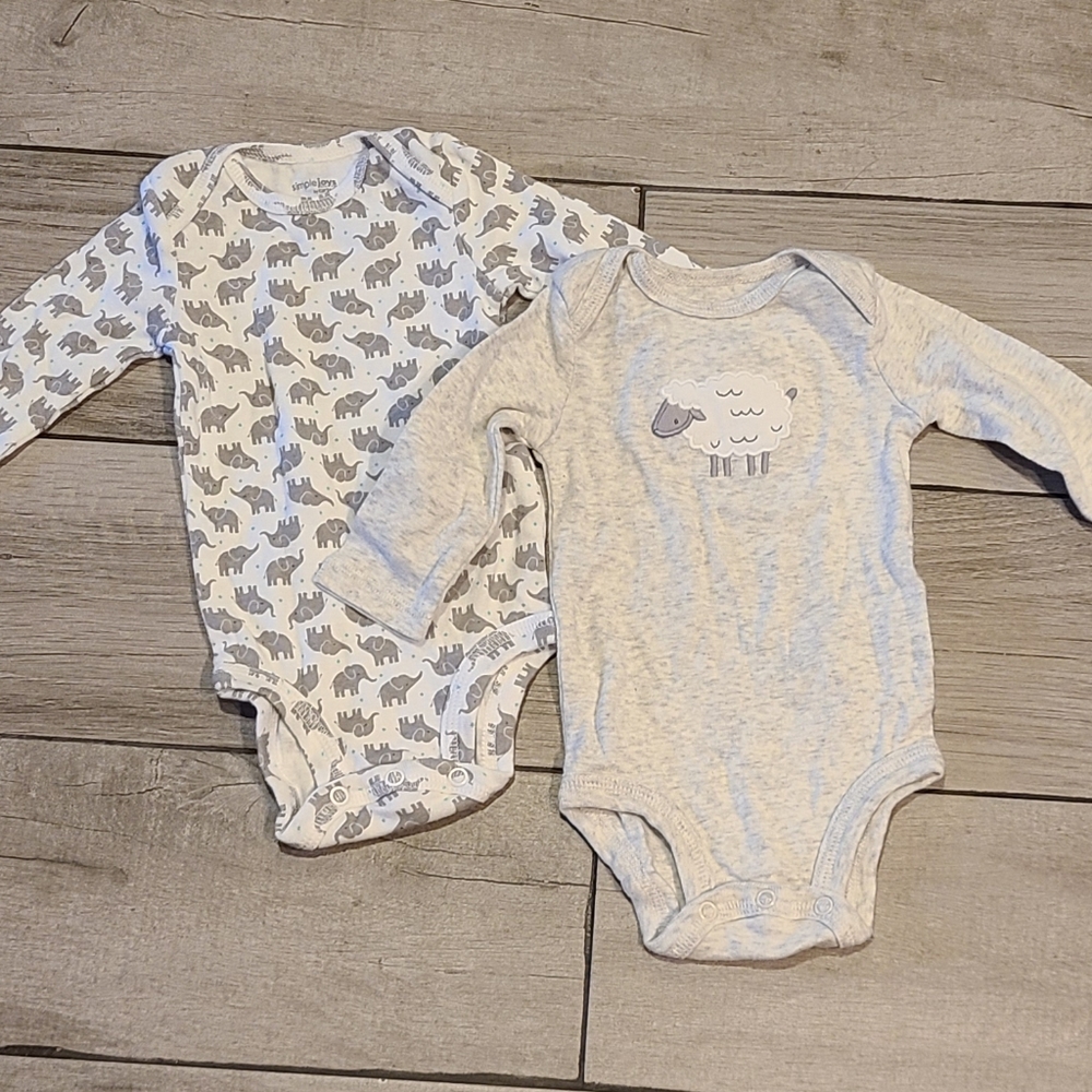 🍁Simple joys onesie Baby Animal bundle🪅